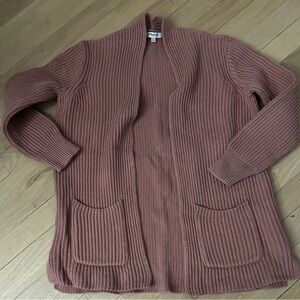 Madewell Womens Ribbed Open-Front Sweater.